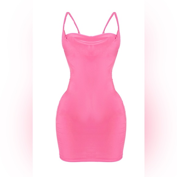 🌟PLT Petite Pink Slinky Cowl Neck Dress -  NWT 🌟 - Picture 5 of 5